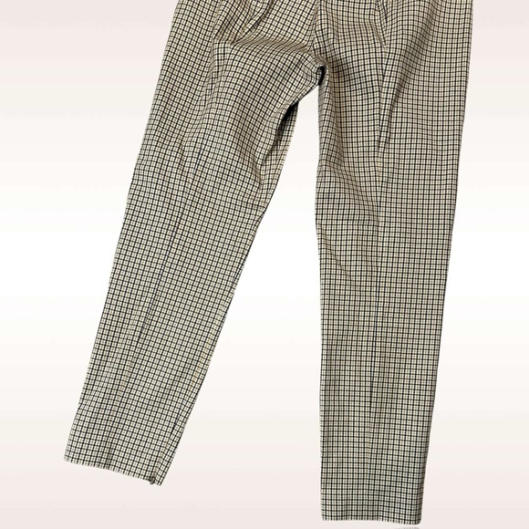 Theory ‘Alettah’ Slim Leg Side-Zip Pants in Ainsley Check in “Carob/Gobi Multi” - Picture 15 of 16